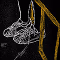 Black foot canvas - old
