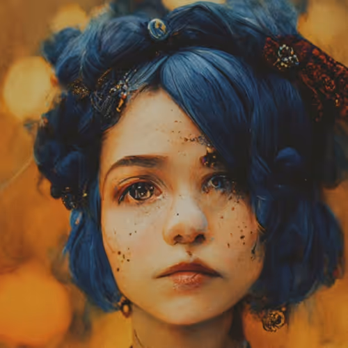 hair blue art v3