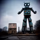 abandoned industrial robots