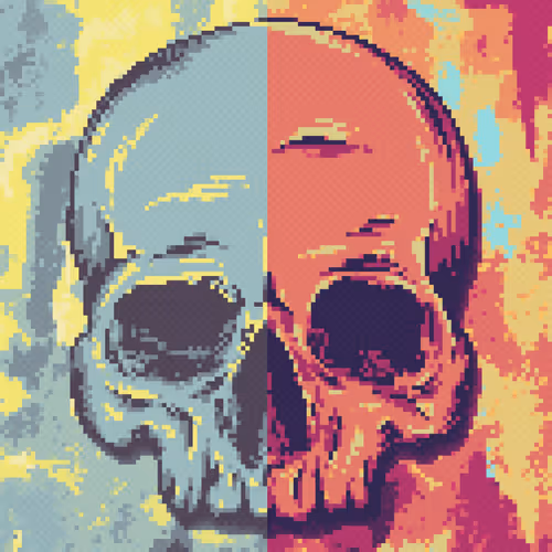 Skulls, Pixelated Skulls
