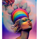 woman and the rainbow - old