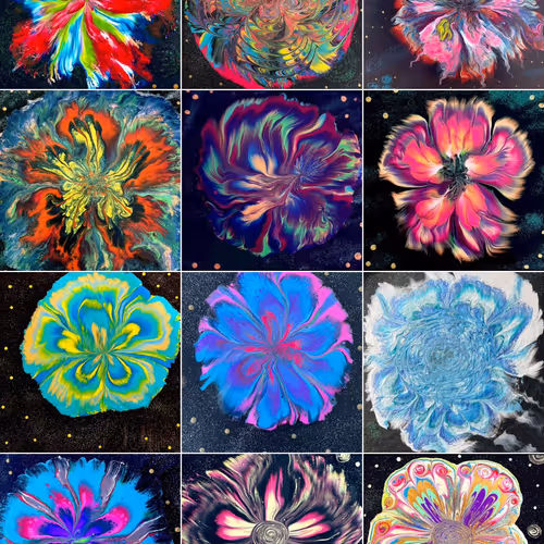 Cosmic flowers in galaxy