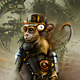 Abstract Sci-Fi Monkey - old