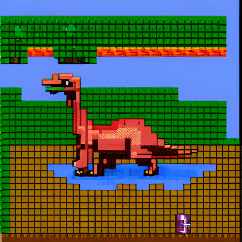 Dinosaur Art Pixel