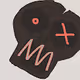 crazy skull skull
