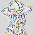 glassy straw hat sprinkle effect collection - old