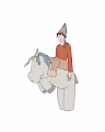 GIRL RIDE UNICORN TRAVEL - old