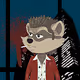 Reckless racoon cosplayer