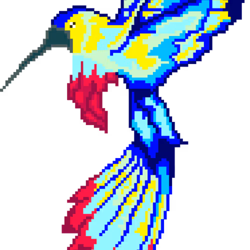 Pixel art bird