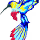 Pixel art bird