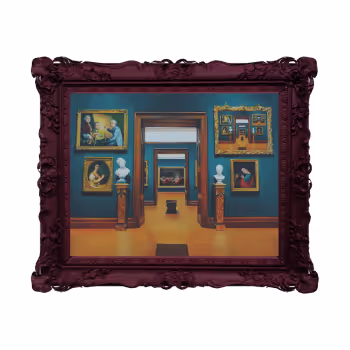 ElmonX x Zoe Moss 'Look Mum, My Painting Got Into the National Portrait Gallery!' Original