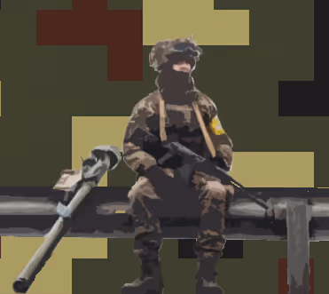 Postage stamp: Ukrainian soldier