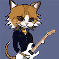 Moon Guitar Cats