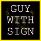 guy with sign