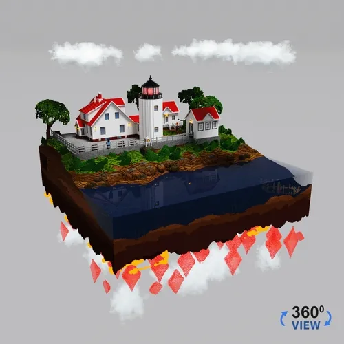 Crypto Lighthouses 3D