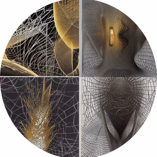 Linked, bent, knitted and spun