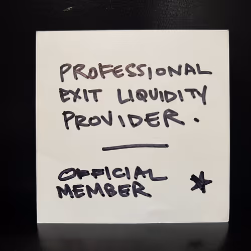 PROFESSIONAL EXIT LIQUIDITY PROVIDERS CLUB