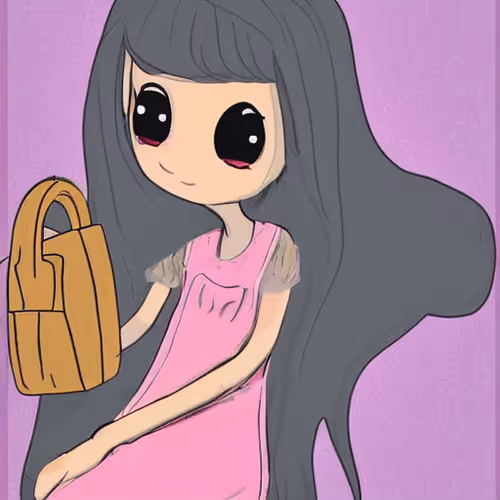 Sleepy kawaii girl