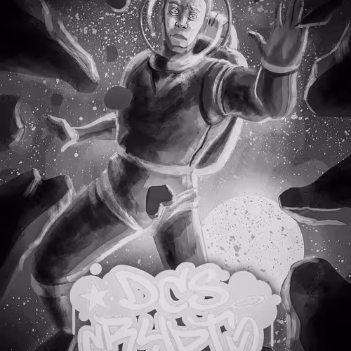 Space Cowboy - Black and White - FOUNDATION.APP edition