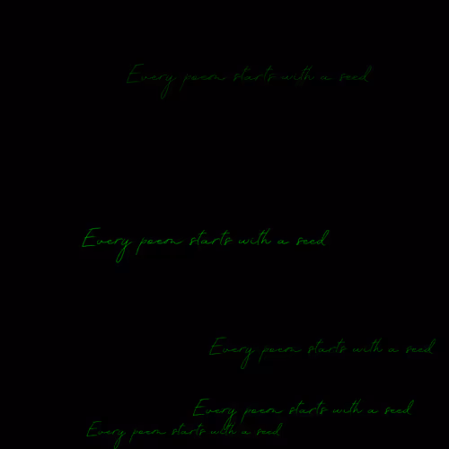 EVERY POEM STARTS WITH A SEED by Sasha Stiles