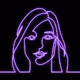 One Line Neon People