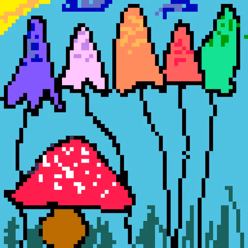 Guys and Mushrooms pixels