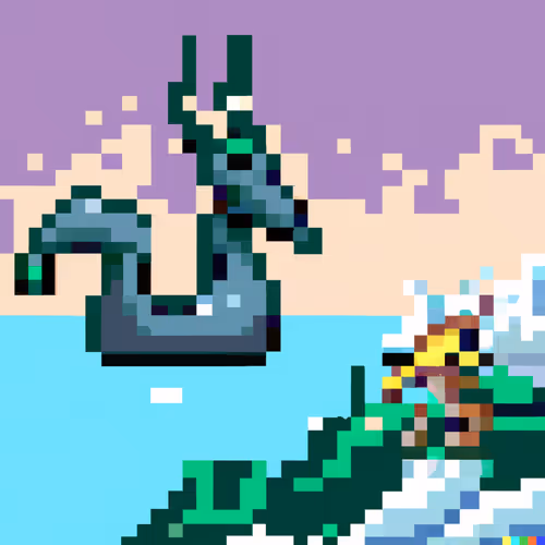 Dragons of the sea pixel art