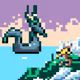 Dragons of the sea pixel art