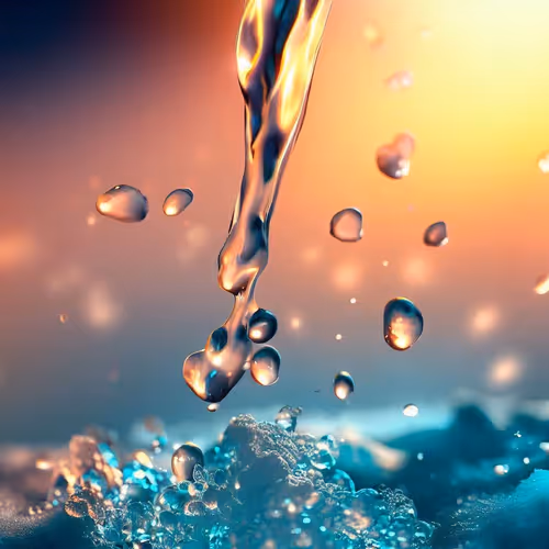 Dazzling Dance of Frozen Icy Droplets