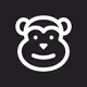 Monkey Face Line Icon Vector