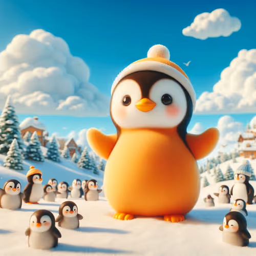 Orange First Penguin