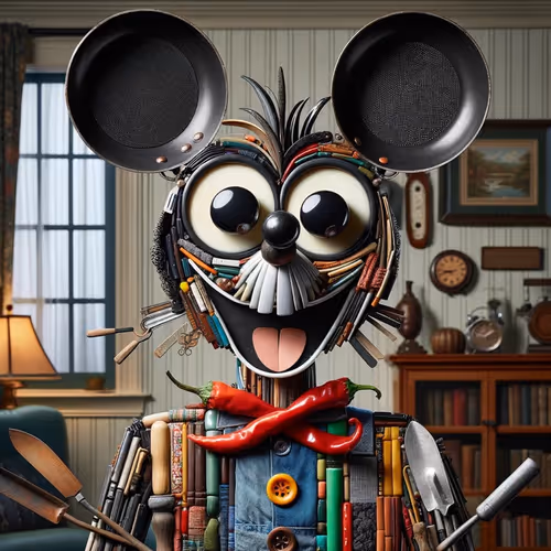 Steamboat Willie imagined by AI