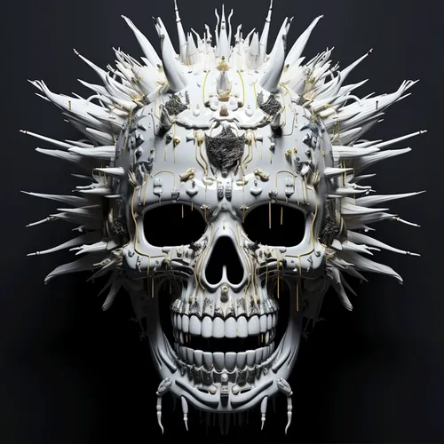 Spiked Skulls by SmokeSolid