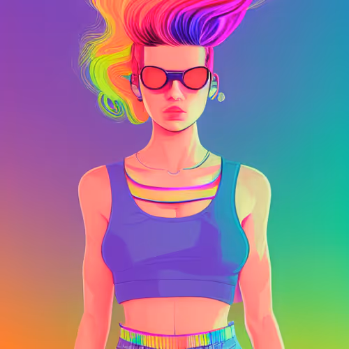 cool rainbow girls