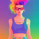 cool rainbow girls