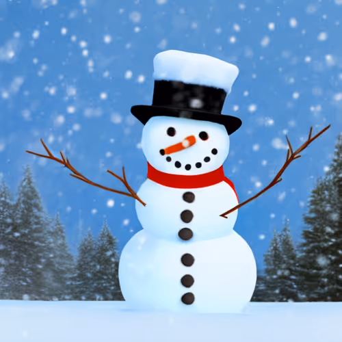 Snowman And Snow land