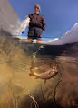 Frozen Lake Fishermen - old