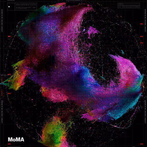 Unsupervised - Burned - Data Universe - MoMA - 2D by Refik Anadol