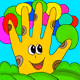 Children's handprint art collection