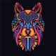 wolf pattern face