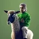 Riding on a lamb