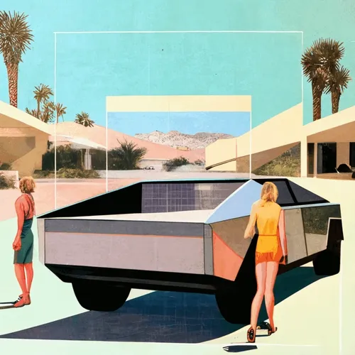 Cybertruck X Hockney