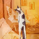 Hanging cat