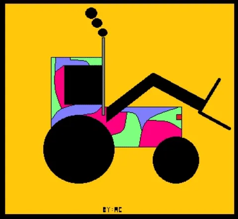 Original tractor with shovel