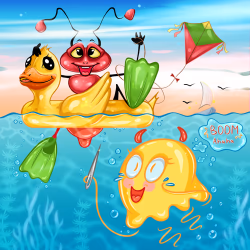 Crypto ant and jellyfish best friends