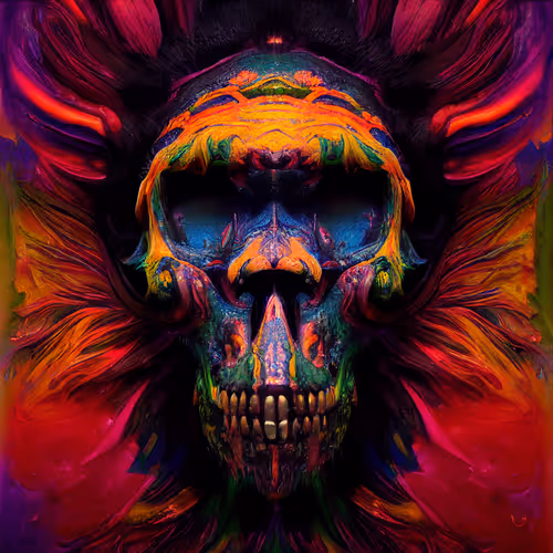 Colorful King Ape Skull