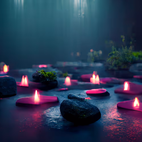 Neon Zen Garden