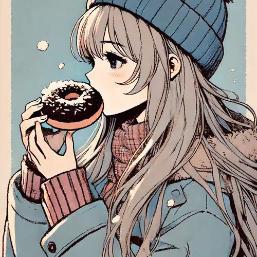 Winter Donut Girl