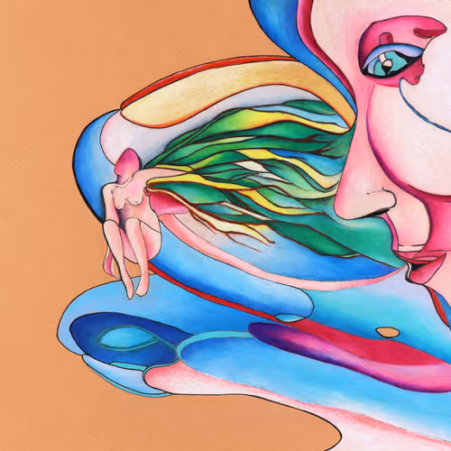 Colored pencil on paper
