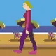 Walking girl pixel
